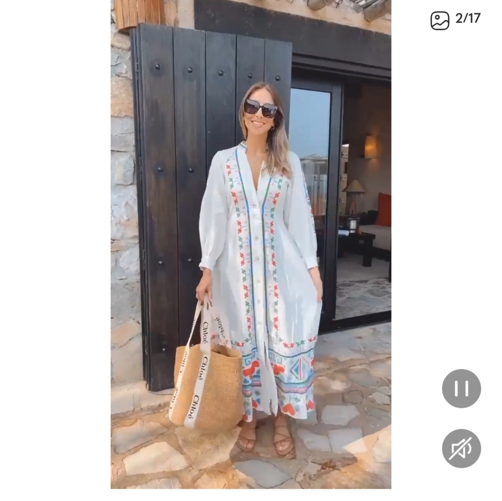 Farm Rio Embroidery Maxidress - Picture 3 of 9